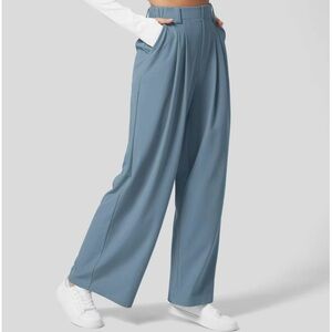 HALARA Light Blue Ribbed Pants